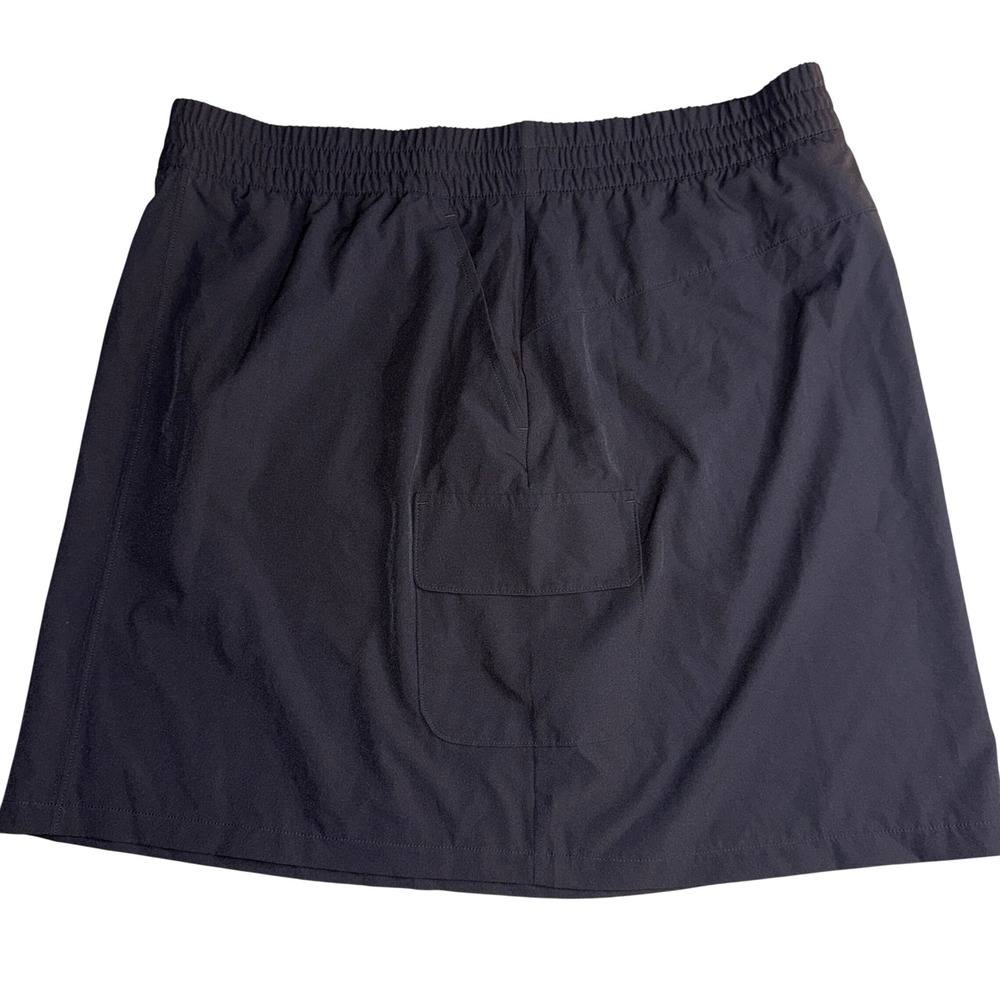 T by Talbots Cargo Active Skort 1X Black Elastic Waist Stretch Utility Skirt - Picture 5 of 6